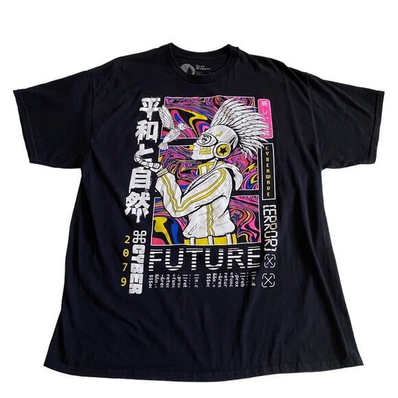 Tree Hugger Cyberwave 2079 Future Robotic Hummingbird Tee Sz XL - Picture 2 of 9